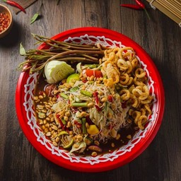 ตำซั่วข้าวปุ้นแคบหมู