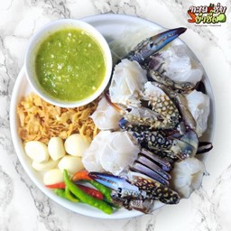 ปูม้าสดแช่น้ำปลา หวานแซ่บอร่อยซี๊ด (ไซส์ L) บีบก้ามให้