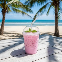 นมชมพู (เย็น)