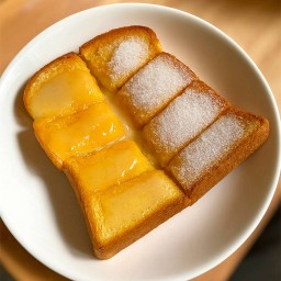 ปังปิ้งทูโทน - เนยนม+เนยน้ำตาล