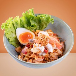 ยำหัวปลีกุ้งสด