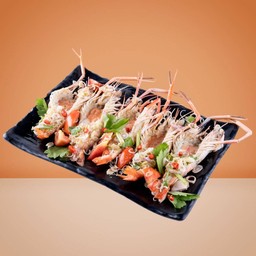 กุ้งแม่น้ำย่างยำตะไคร้