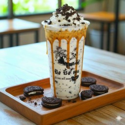 นมคาราเมลโอริโอ้ปั่น