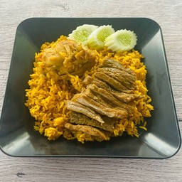 ข้าวหมกไก่ + เนื้อทอด