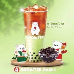 ชาไทยทูโทนไข่มุก (ชาไทย x ชาเขียวนม)