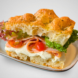 Salad Ham Cream Cheese Focaccia