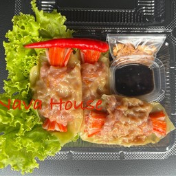 เกี๊ยวหมูปูอัด 6 ชิ้น