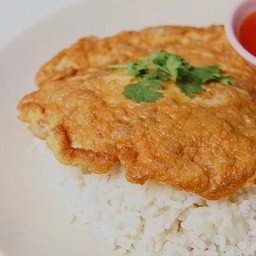 ข้าวไข่เจียวไข่2ฟอง(ไม่มีน้ำพริก)