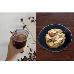 Long black + Soft Cookies Almond