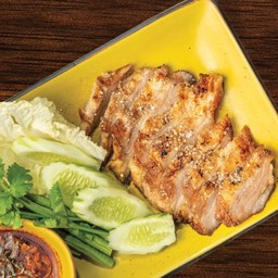 คอหมูย่างจิ้มแจ่ว