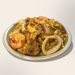 สุกี้แห้งหมู+ทะเล