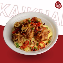 ข้าวไข่ข้นไก่คาราเกะคั่วพริกเกลือ