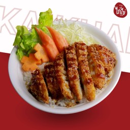 ข้าวหน้าไก่ทอด ซอสทงคัตสึ