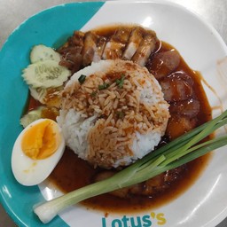 ข้าวหมูแดงหมูกรอบ( ข้าวหมูแดงหมูกรอบเพชรพลอย)