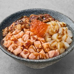 ข้าวหน้าปลาไหล โฮตาเตะ แซลมอน