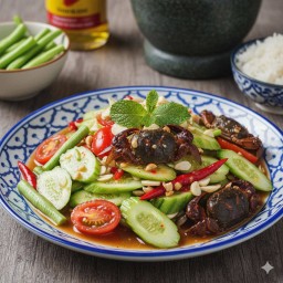 ส้มตำแตง ปูปลาร้า