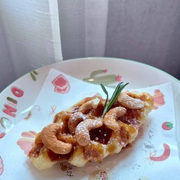 ครอฟเฟิลคาราเมลเม็ดมะม่วง