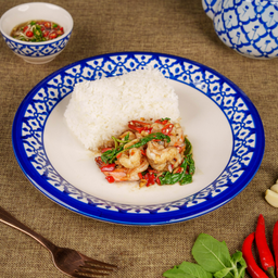 ข้าวกะเพรากุ้ง