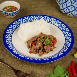 ข้าวกะเพราเนื้อวากิว