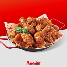 ไก่ทอดคลุกซอส ครึ่งตัว 9 ชิ้น