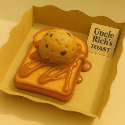 ขนมปังไอศครีมคุกกี้โดออนโทสราดคาราเมล