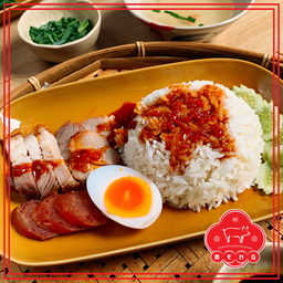 ข้าวหมูแดงหมูกรอบ