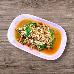 กะเพราหมูสับ (กับข้าว)