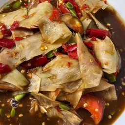 ตำหลวงพระบางใส่น้ำปลาร้า+น้ำปู