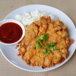 ข้าวไข่เจียวไก่สับ