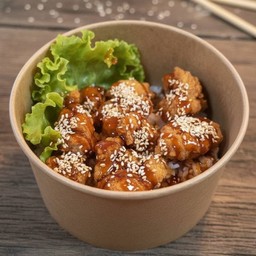 ข้าวไก่กรอบราดซอสเกาหลี