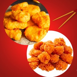 นักเก็ตไก่ + ไก่ป๊อป