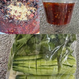 ชุดน้ำจิ้มมะขาม+ผักสด