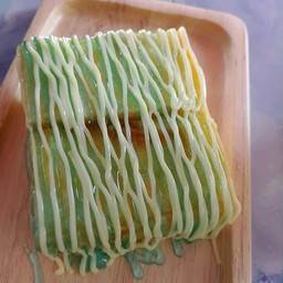 ติดสดชอบเสียบ-เฉาก๊วยเส้นนมสด&ปังปิ้งเนยสดเสียบไม้ ตลาดน้ำอัมพวา