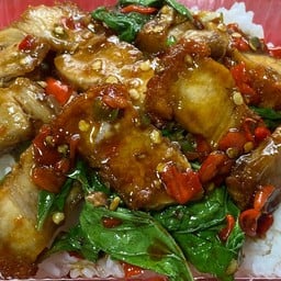 กะเพราหมูกรอบ