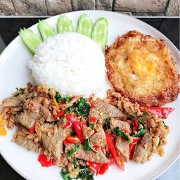 กระเพราตับหมู