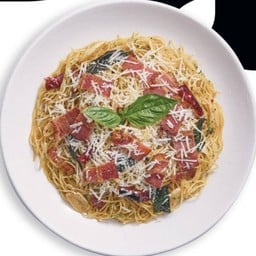 แองเจิลแฮร์เบคอนผัดพริกแห้ง