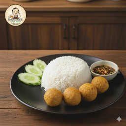 ข้าวหมูปั้นก้อนสามเกลอ (สูตรเด็ด)