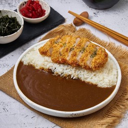 ข้าวหน้าแกงกะหรี่หมูสันนอกทอด