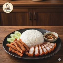 ชุดข้าวหมูทอดรวมพล(สันนอก + สามชั้น)
