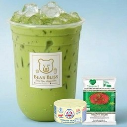 นมหมีเย็นชาเขียว