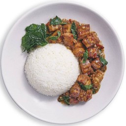 ข้าวกะเพราหมูกรอบเพลนท์เบส