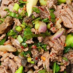 ลาบเนื้อสุก