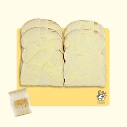 แผ่นทาเนยสด+น้ำตาล ไม่ปิ้ง (ใส่ถุง) 4 แผ่น