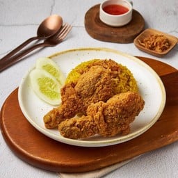 ข้าวหมกไก่น่องทอด 2 ชิ้น