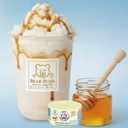 นมหมีปั่นน้ำผึ้ง