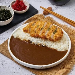 ข้าวหน้าแกงกะหรี่หมูสันนอกทอด