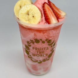 สตรอว์เบอร์รี่ + กล้วย โยเกิร์ต/นมสด