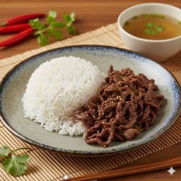 ข้าวเนื้อกระเทียมพริกไทย