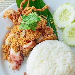 ข้าวหมึก/กุ้ง/ทะเลกระเทียม(กรุณาเลือก)