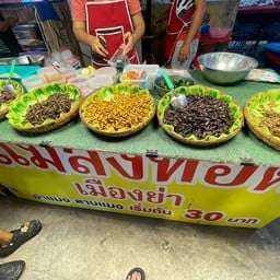 แมลงทอด เมืองย่า ตลาดนัดลานเพลินศิริพลาซ่า